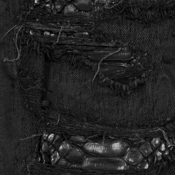 Philipp Plein Jean Super Straight Cut 31/32 (tag 31) Designer Distress- Black - Picture 8 of 12